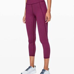 Lululemon Time To Sweat Crop 23" Leggings Women's Size 8 Athletic Gym Workout